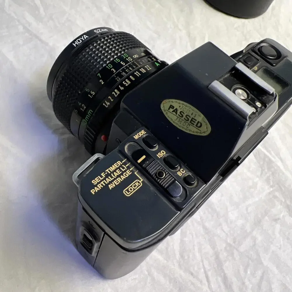 Canon T70 35mm Film SLR Camera w/3 lenses Tested Working*